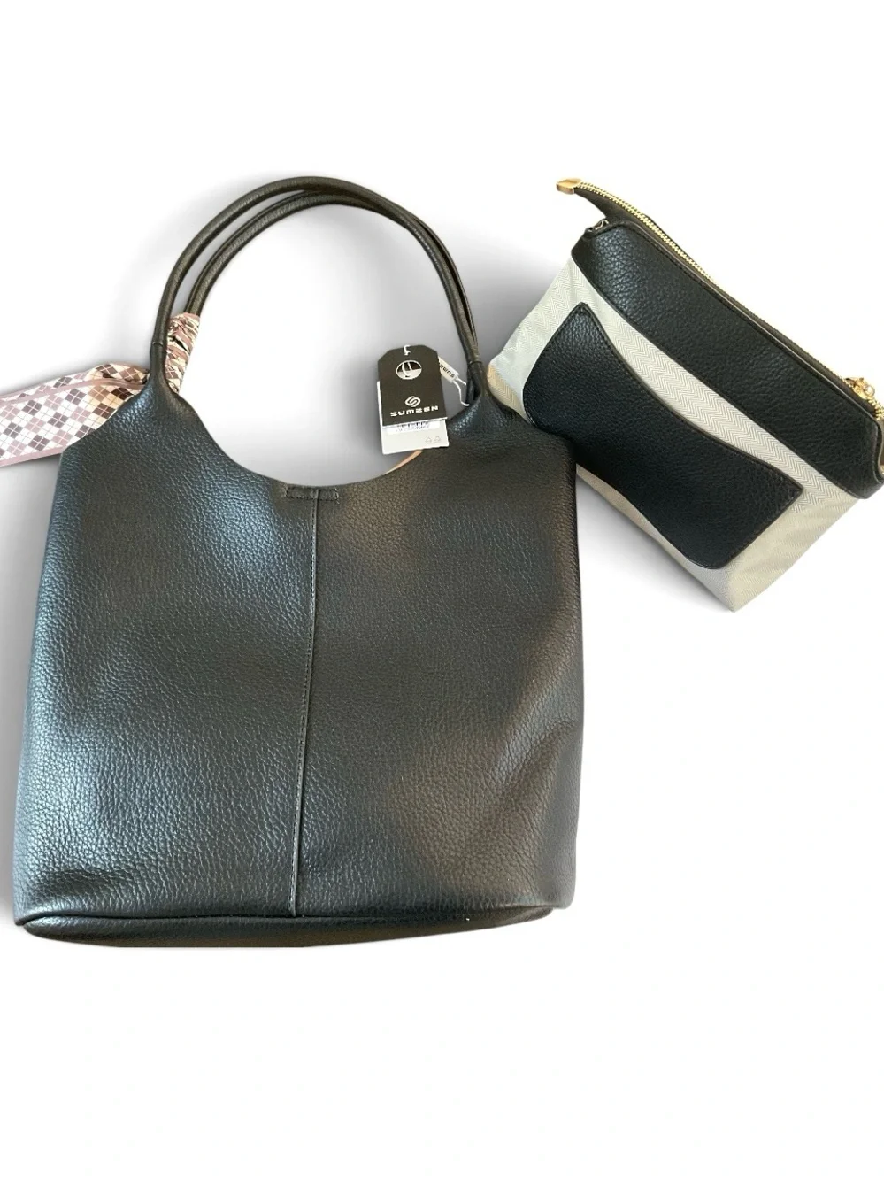 Hobo Bag With Large Matching Pouch